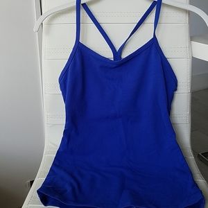 Lululemon power Y tank size 4 blue